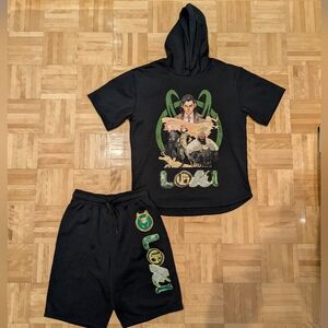 Loki/Marvel Hoodie And Shorts Set